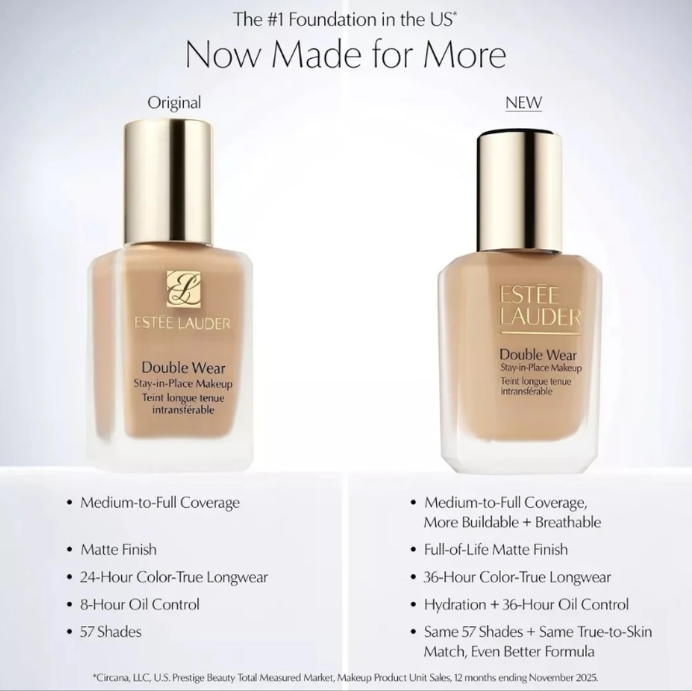 Estee Lauder Double Wear Stay In Place Makeup: Bone (1W1), NIB